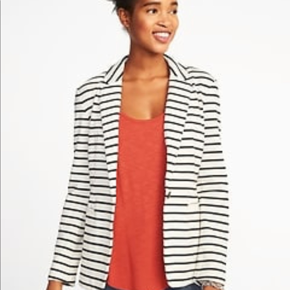 NWT old navy cotton striped blazer size small